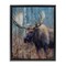 Stupell Industries Expressive Moose in Forest Floating Frame, design by James Corwin